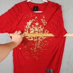 Vintage Switch Remarkable Shirt Mens 2XL Red Gold Foil Laurel Graphic Star Crown
