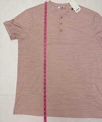 COOFANDY Men’s Henley Summer SS T-Shirt in Pink/Dusty Rose Size L *New w/ Tags*