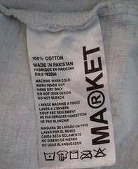 Chinatown Market Runs the World Globe Graphic Long Sleeve Shirt Mens Medium Mock