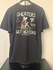 Combat Iron (Cheaters Get Heaters) Black Athletic Fit XL 60/40 Cotton-Poly Blend