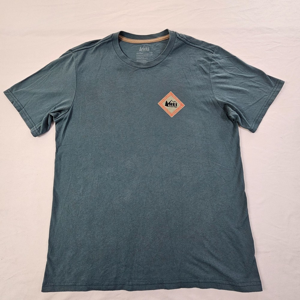 REI Recreational Equipment Co-op Green Short Sleeve Cotton Blend T-Shirt Adult M