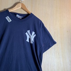 Vintage Jorge Posada Shirt Adult Size Large Blue Short Sleeve Men’s Pullover Y2K