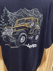 Officially Licensed JEDCO Jeep Graphic Navy Blue T-Shirt Size XXLarge ~ EUC