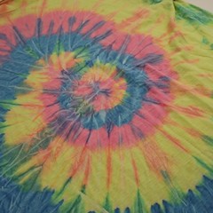 Vtg 90s Tie Dye T Shirt Mens L Rainbow Spiral Hippie Festival Single Stitch Tee
