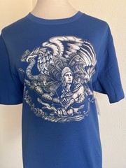 George T-Shirt Crewneck Unisex Large Aztec Mexican Eagle Mexico