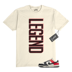 Dunk Bright Crimson Black Toe Pale Ivory Low T Shirt to Match LEGEND