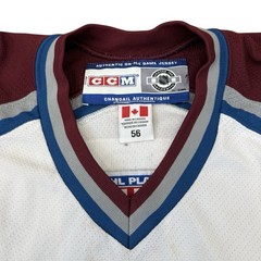 Vintage Colorado Avalanche Peter Foresberg Jersey NHL Hockey Fight Strap Sz 56
