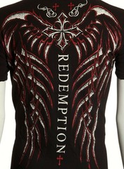 ARCHAIC by AFFLICTION Mens T-shirt Spine Wings Black Regular Fit S-2XL