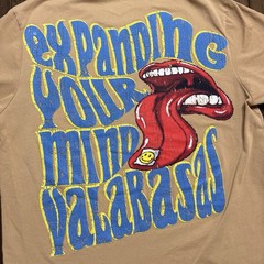 Valabasas Expand Your Mind T Shirt Mens M Tan Graphic Back Print 100% Cotton