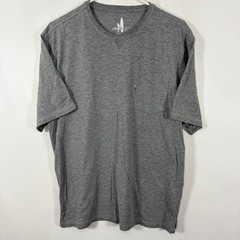 Johnnie-O T Shirt Mens Size Medium Gray Pocket Tag Logo Cotton Rayon Polyester