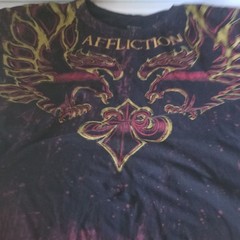 Affliction Mike V Men’s Black Skull Gothic Graphic Print T-Shirt 2XL