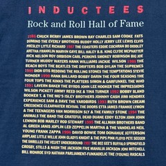 Vintage Rock and Roll Hall of Fame Shirt Men S Black Faded Inductees Guitar 90s