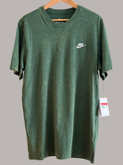 Nike Swoosh Stone Washed Embroidered Men’s Sz L Malachite Green T- Shirt New