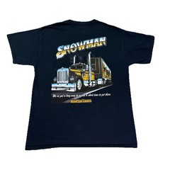 Vintage Black Large Smokey & The Bandit T-Shirt Snowman by Big Rig Tees