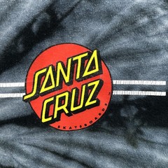 Santa Cruz Shirt Mens Large Black Grey Tie Dye Skateboards Logo Tee Cotton