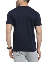 Men’s Classic Solid Plain Cotton Round Hem Scallop Essentials Tshirt S-2XL