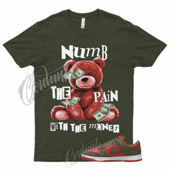 NUMB T Shirt to Match Dunk Low Mystic Red Olive Cargo Khaki Rough Green Mid High