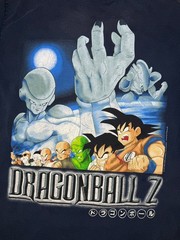 Vintage 1997 Dragon Ball Z Made In USA Graphic T-Shirt Goku Picollo Navy | M