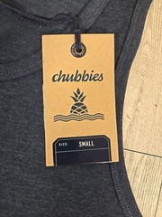 Chubbies Tank Top SMALL Mens The Relaxer Blue Heathered Palm Trees NEW