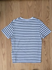 J. CREW Men’s Slim Washed Short Sleeve Navy Stripe, Medium