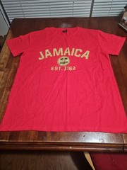 Jamaica Est. 1962 Men’s Size XXL Graphic T-Shirt Red Gold Lifestyle
