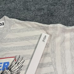 Vintage 90s Eisenhower Eagles Senior High School Shirt Medium 20×26 Striped Gray