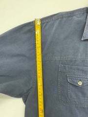 Monar Boys Blue Denim Button-Up Wings Shirt XXL Pocket Patch