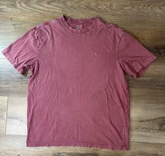 American Eagle Mens T-Shirt Super Soft Standard Fit Red Shortsleeve