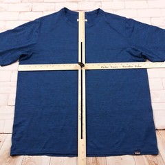 Patagonia T-Shirt Mens Large Blue Crew Neck Stretch Outdoor Breathable