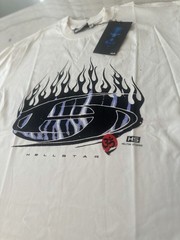 Hellstar White Logo Graphic Crew Neck Short Sleeve T-Shirt Men’s M/L