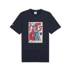 PUMA F1 Great Britain Graphic Crew Neck Short Sleeve T-Shirt Mens Blue Casual To