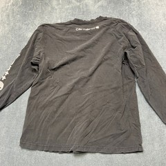 Carhartt Shirt Mens L Gray Spellout Logo Crew Neck Streetwear Workwear Utility