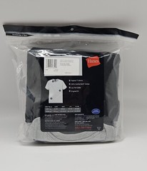 4 Pack HANES Men’s S M L Cotton Tagless Crew Neck T Shirt Set Gray Black Navy
