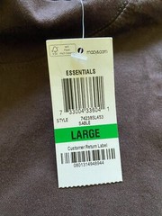 John Ashford Men Long Sleeve High Neck T-Shirt Brown Size L Cotton