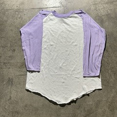 Vintage 70s Thin Cal Cru White And Lilac Blank Raglan Men’s Size XL Thin