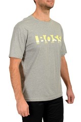 Hugo Boss Men’s “Tee 1” Gray Logo Print Short Sleeve T-Shirt US 2XL IT 56