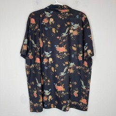 ASOS Pullover Hawaiian Shirt Mens Size 3XL Floral Bird Print Collared Multicolor