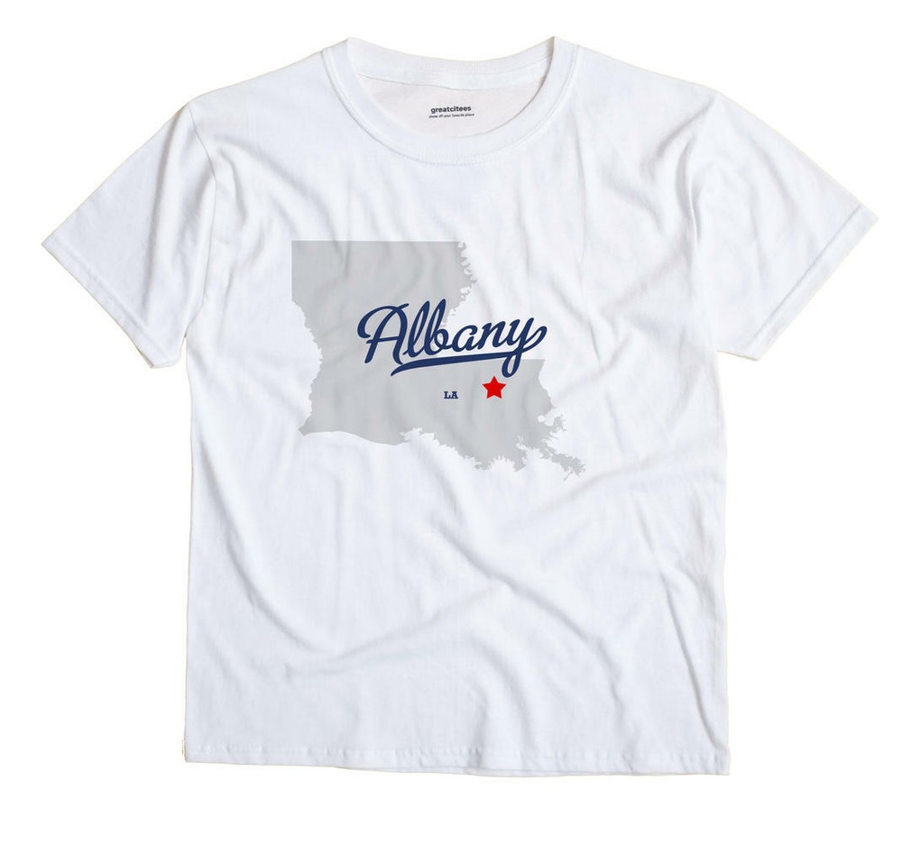 Albany Louisiana LA T-Shirt MAP