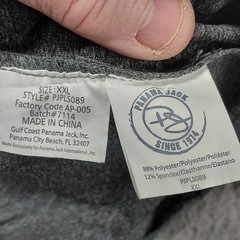 Panama Jack Blue Marlin Fishing Shirt Men’s Size XXL Gray Front Pocket UPF 50