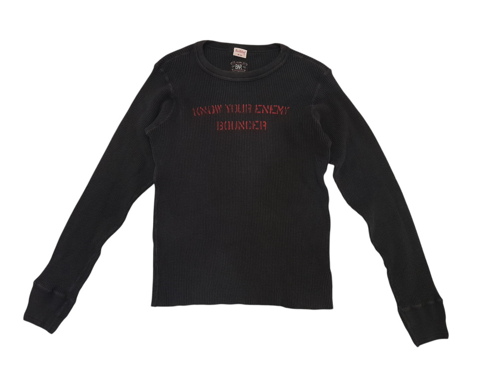 Bouncer Japan Black Thermal Long Sleeve like RRL (F662)