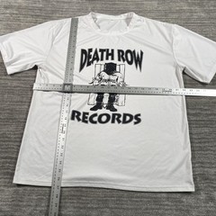 Death Row Records Shirt Mens Medium White Graphic Tee Hip Hop Rap Music