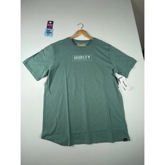NWT Hurley Men Everyday Tee Large Mint Green Cotton Casual Surf Streetwear Shirt
