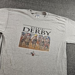 Vintage Kentucky Derby 131 Shirt Mens XL Gray Gildan Horse Racing Tee T-Shirt