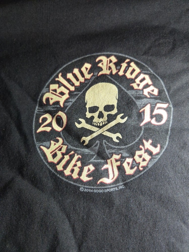 Blue Ridge 2012 Bike Fest T-shirt XL – Black Long Sleeves Flames Biker Pre Own