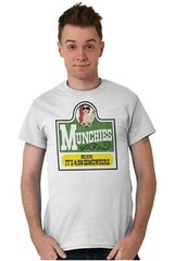 Munchies Its 420 Somewhere Stoner Marijuana Womens or Mens Crewneck T Shirt Tee