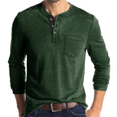 Zonbailon men’s t-shirt solid color crew neck men’s base shirt long sleeve