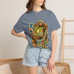 Psychedelic Deck Chair Kiwi Swimmer T-Shirt Graphic