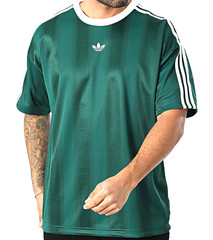 NEW MEN’S ADIDAS ORIGINALS TREFOIL JACQUARD SHIRT ~SIZE MEDIUM #KD5834 GREEN