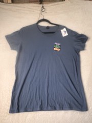Anvil Lightweight Pray Embroidery Graphic T-shirt XL Gray Soft Style Christian