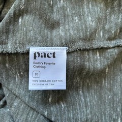 Pact Shirt Mens M Green 100% Organic Cotton Crewneck T-Shirt Tee Basic Essential